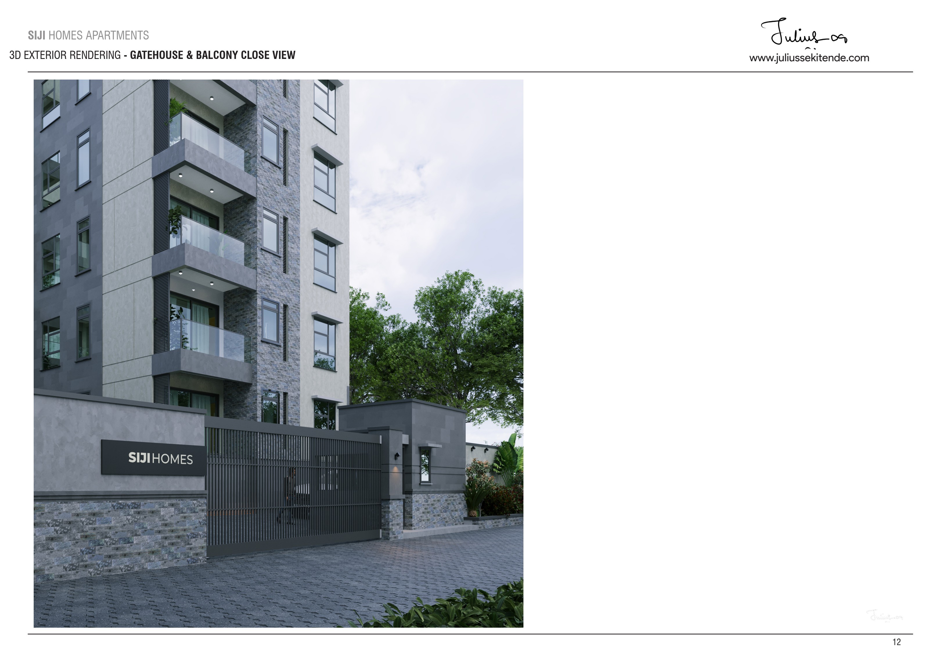Siji Homes Apartments — Gatehouse & balcony